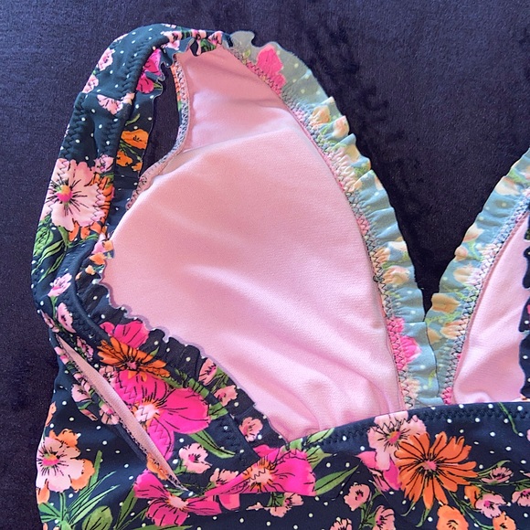 Shade & Shore Women’s Navy Floral Bikini Set Size Large - Picture 6 of 7